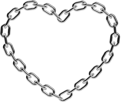 3D Y2K Chain Heart