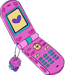 Anime Y2K Maximalist Fashion Pink Flip Phone