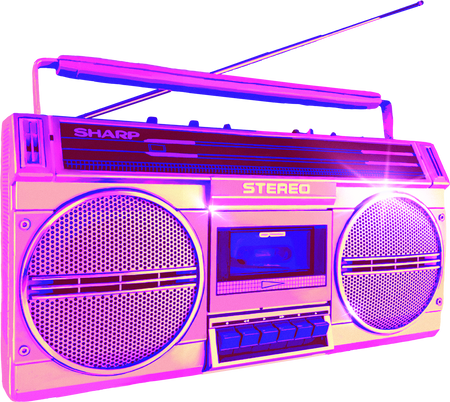 Shiny Glossy 80s Boombox 